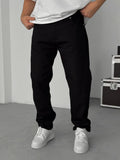 Black Basic Regular Fit Jeans KE-1062