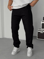 Black Basic Regular Fit Jeans KE-1062
