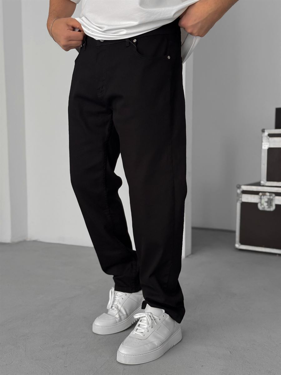 Black Basic Regular Fit Jeans KE-1062