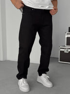 Black Basic Regular Fit Jeans KE-1062