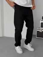 Black Basic Regular Fit Jeans KE-1062