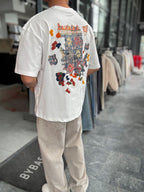White Authentic Embroidered Oversize T-Shirt SW-5079