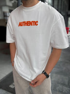 White Authentic Embroidered Oversize T-Shirt SW-5079