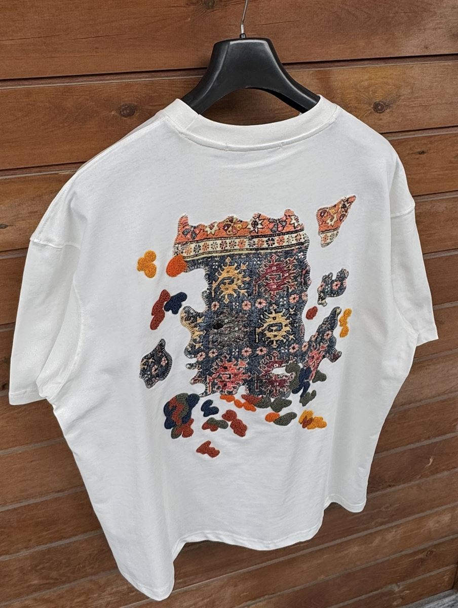White Authentic Embroidered Oversize T-Shirt SW-5079