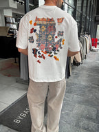 White Authentic Embroidered Oversize T-Shirt SW-5079