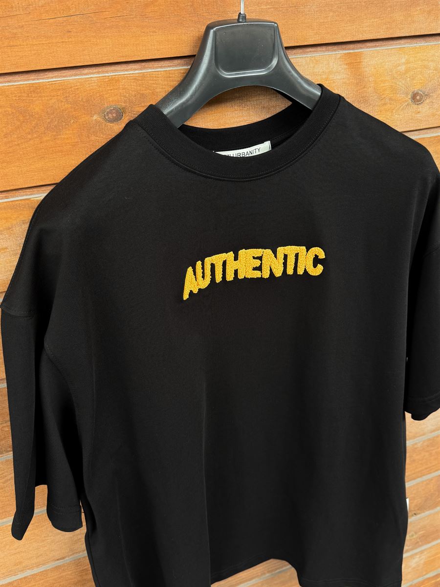 Black Authentic Embroidered Oversize T-Shirt SW-5079