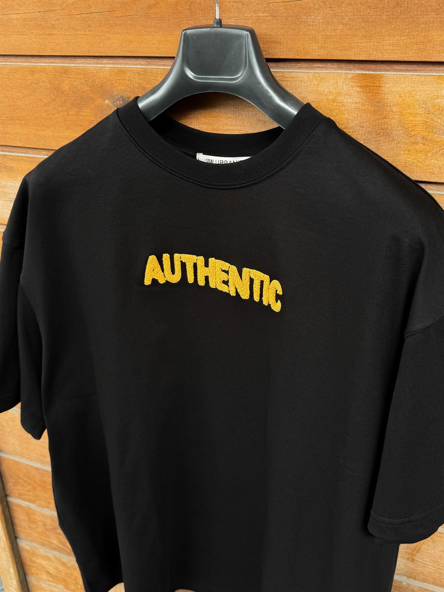 Black Authentic Embroidered Oversize T-Shirt SW-5079