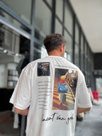 White Van Gogh Patchwork Oversize T-Shirt SW-5142