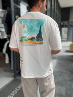 White Kite Patch Oversize T-Shirt SW-5143
