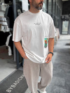 White Kite Patch Oversize T-Shirt SW-5143