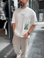 White Kite Patch Oversize T-Shirt SW-5143