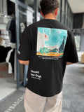 Black Kite Patch Oversize T-Shirt SW-5143