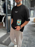 Black Kite Patch Oversize T-Shirt SW-5143