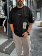 Black Kite Patch Oversize T-Shirt SW-5143
