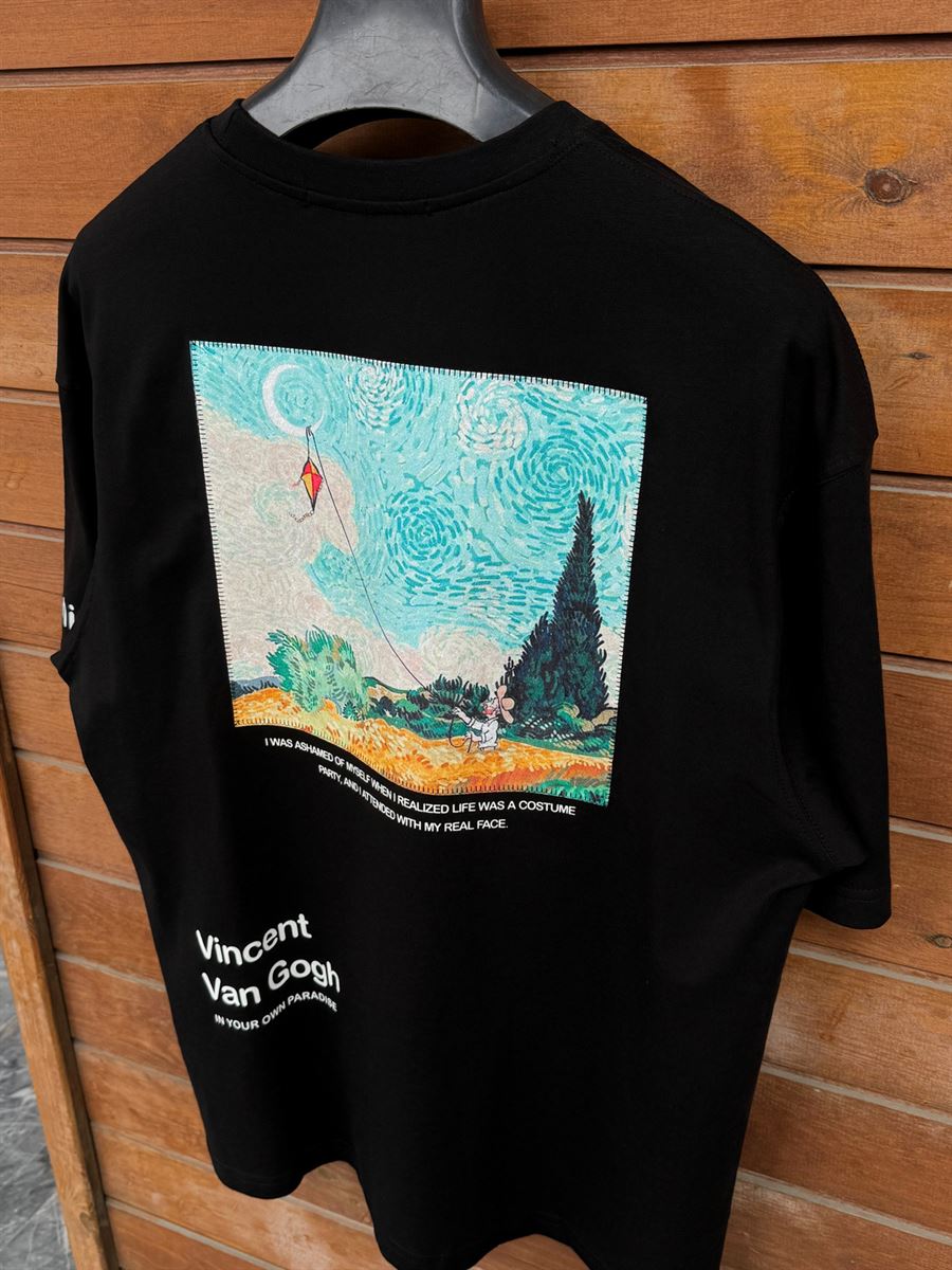 Black Kite Patch Oversize T-Shirt SW-5143
