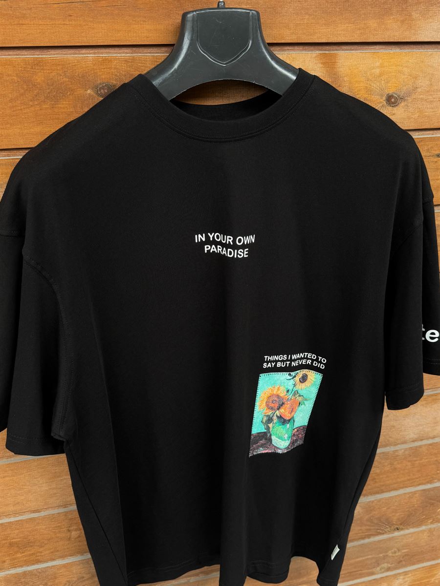 Black Kite Patch Oversize T-Shirt SW-5143