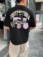 Black 5 Embroidered Washed Oversize T-Shirt TW1140