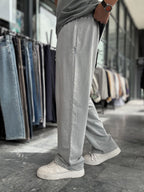 Grey Washed Two-Thread Baggy Sweatpants TW-1166