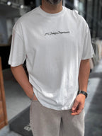 White Authenticity Printed Oversize T-Shirt TW-1173