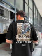 Black Authenticity Printed Oversize T-Shirt TW-1173