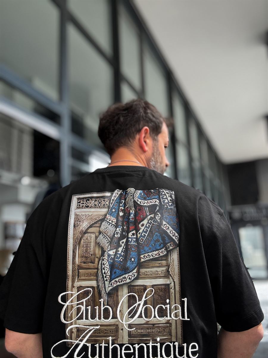 Black Authenticity Printed Oversize T-Shirt TW-1173