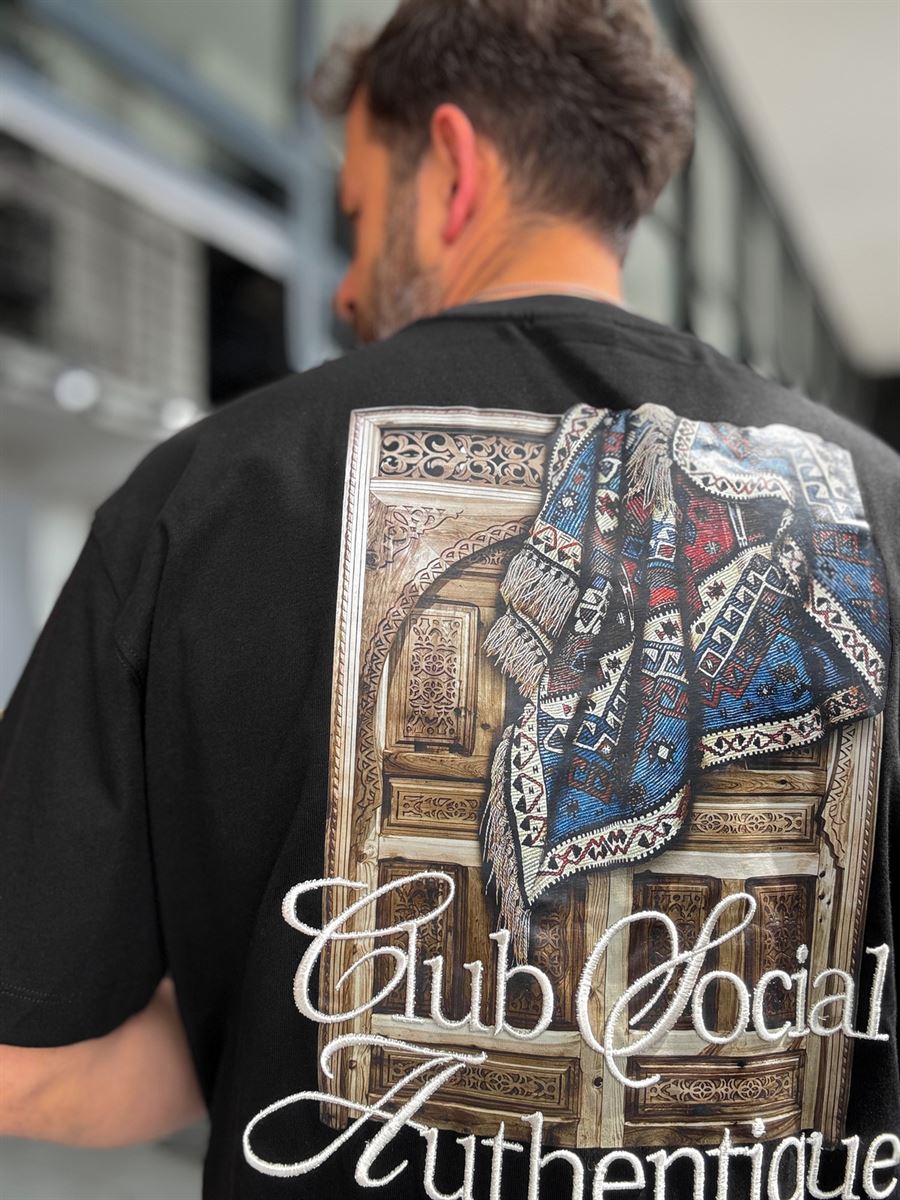 Black Authenticity Printed Oversize T-Shirt TW-1173