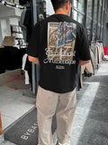 Black Authenticity Printed Oversize T-Shirt TW-1173