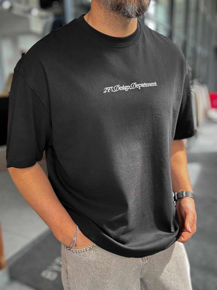 Black Authenticity Printed Oversize T-Shirt TW-1173