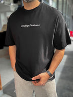 Black Authenticity Printed Oversize T-Shirt TW-1173