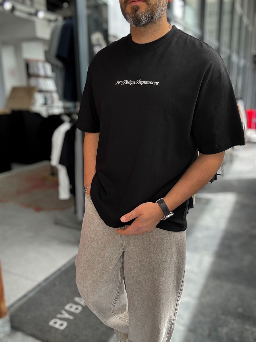 Black Authenticity Printed Oversize T-Shirt TW-1173