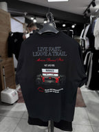 Black Live Fast Embroidered Oversize T-Shirt RES-1104