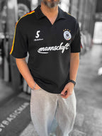 Black Two-Thread T-Shirt with Germany Emblem RES-1055