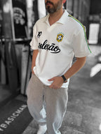 White Two-Thread T-Shirt with Brazil Emblem RES-1057