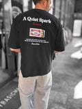 Black Spark Embroidered Oversize T-Shirt RES-1108