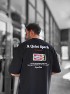 Black Spark Embroidered Oversize T-Shirt RES-1108