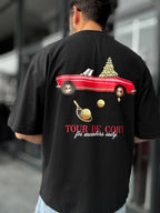 Black Tour Print Oversize T-Shirt RES-1091