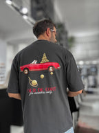 Anthracite Tour Print Oversize T-Shirt RES-1091