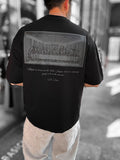 Black Da Vinci Print Oversize T-Shirt RES-1030