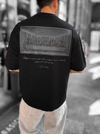 Black Da Vinci Print Oversize T-Shirt RES-1030