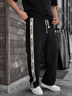 Black Far From Basic Striped Tracksuit RES-1074/1136