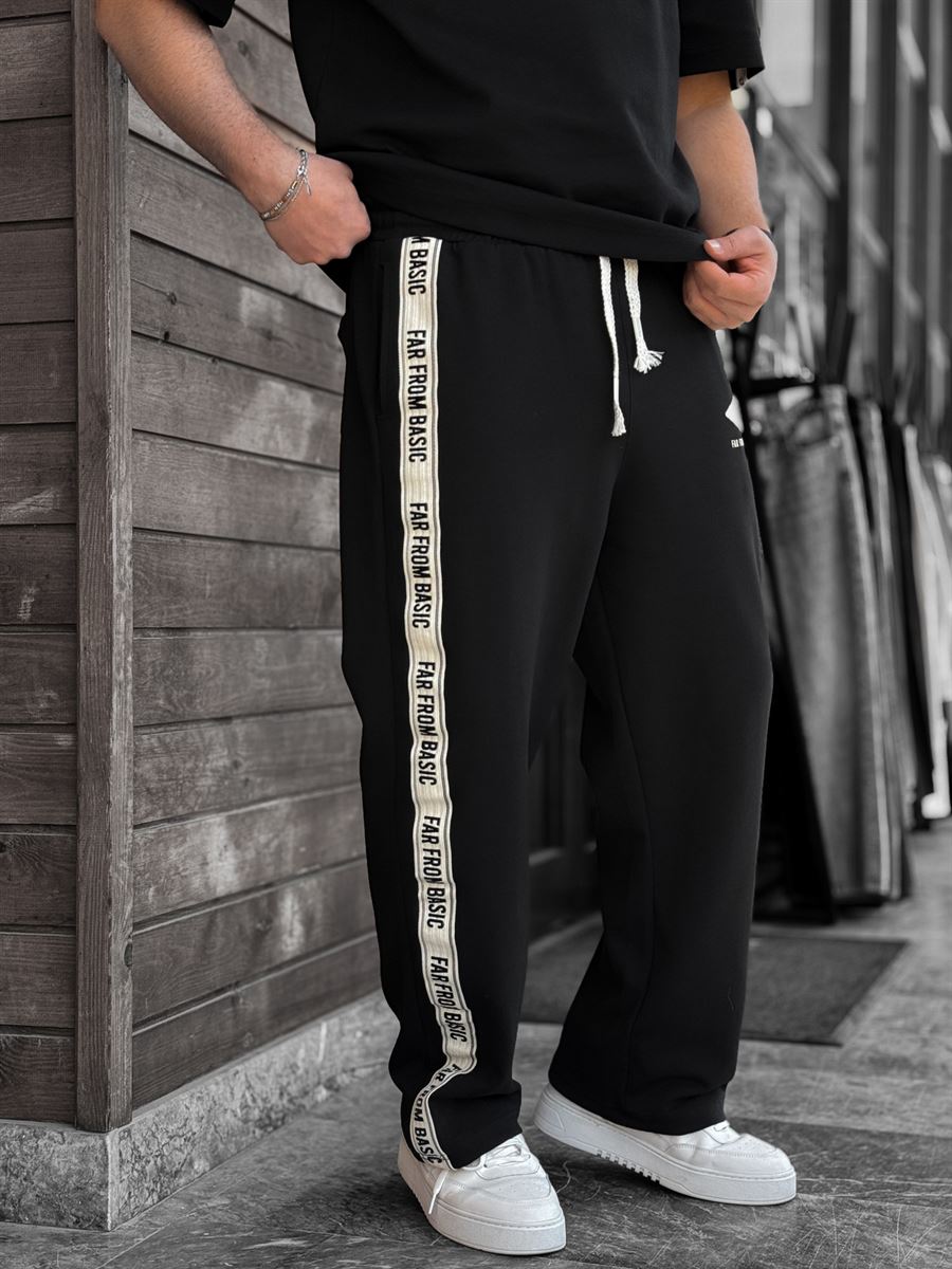 Black Far From Basic Striped Tracksuit RES-1074/1136