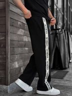 Black Far From Basic Striped Tracksuit RES-1074/1136