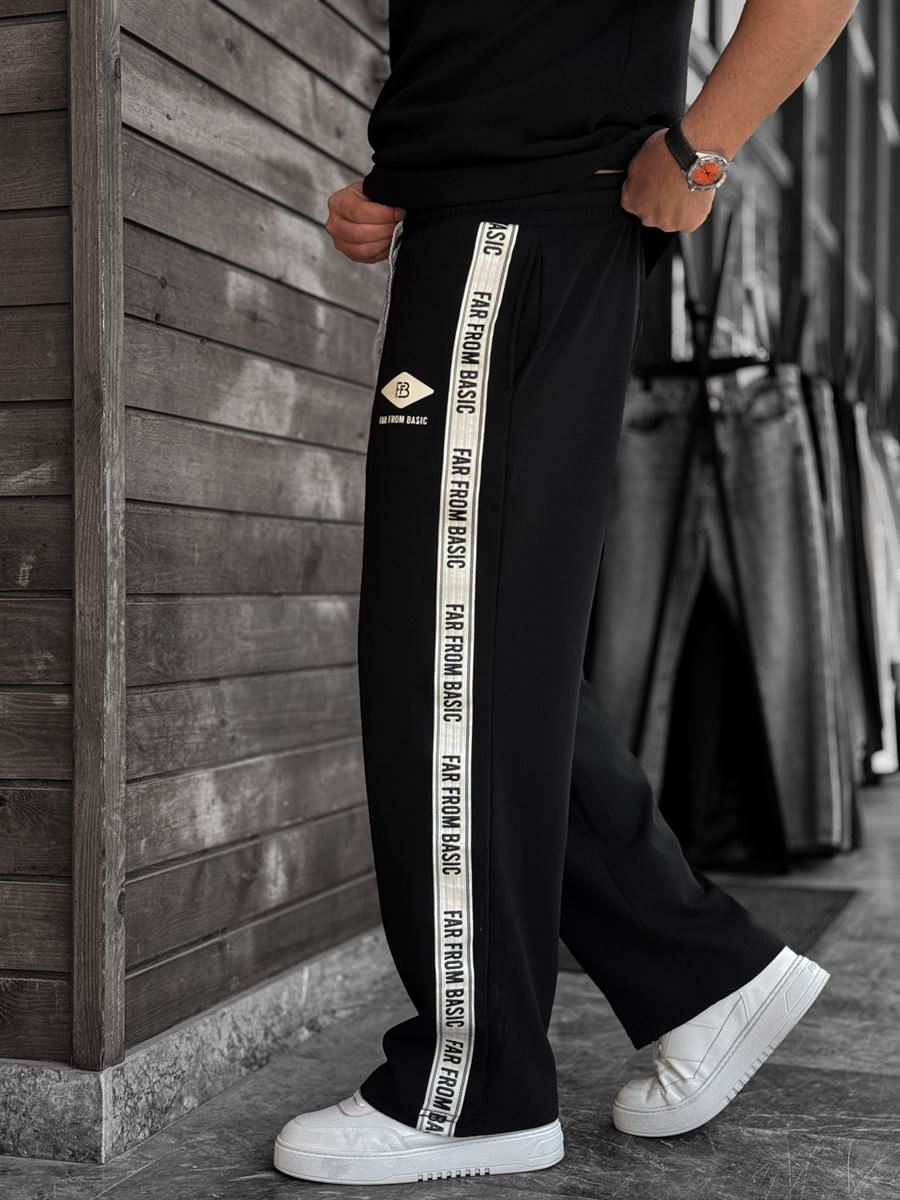 Black Far From Basic Striped Tracksuit RES-1074/1136