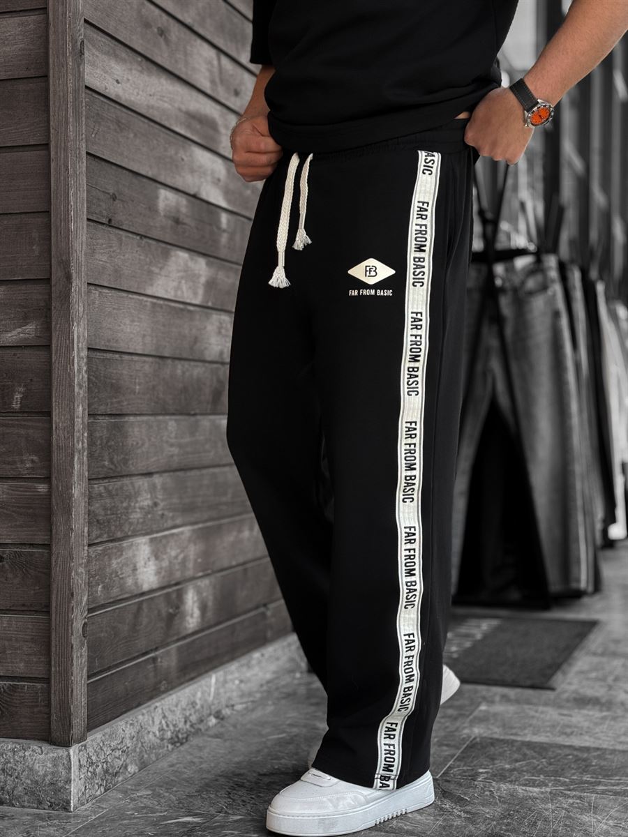 Black Far From Basic Striped Tracksuit RES-1074/1136