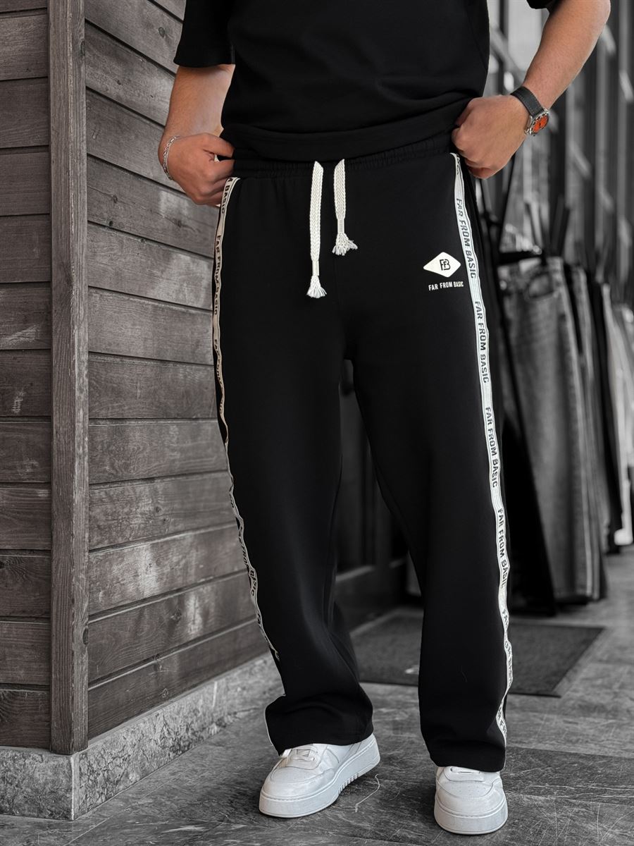 Black Far From Basic Striped Tracksuit RES-1074/1136