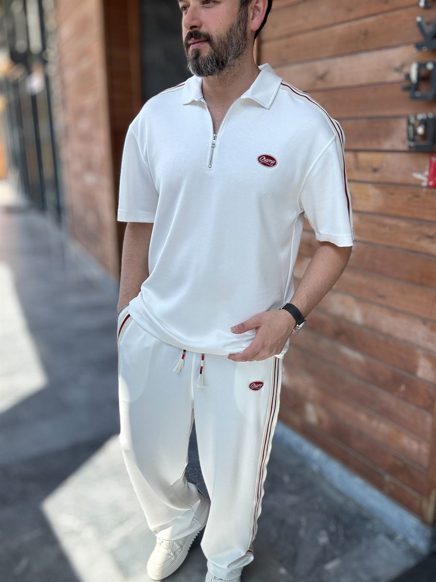White Champ Half-Zip T-Shirt RES-1080