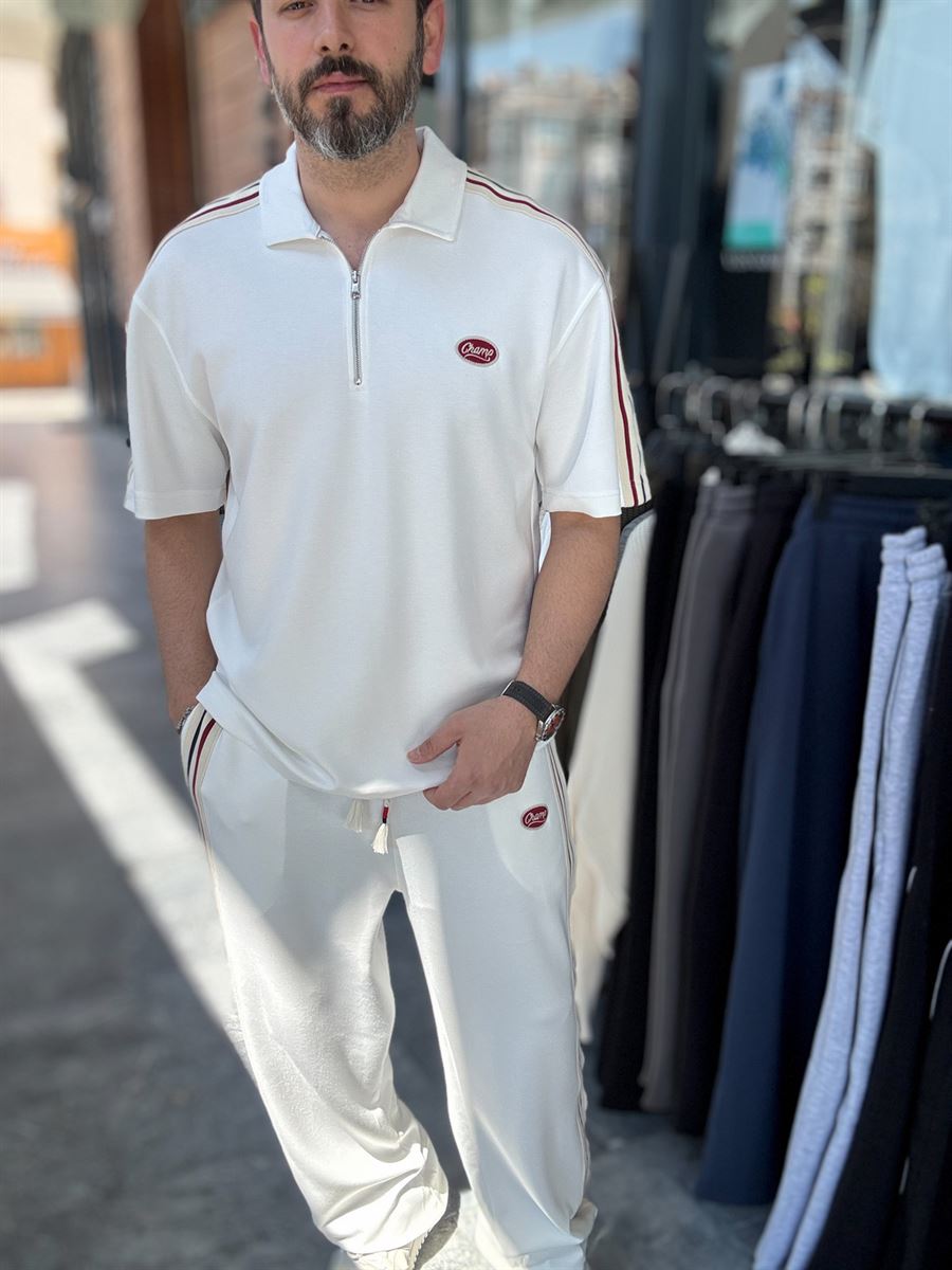 White Champ Half-Zip T-Shirt RES-1080