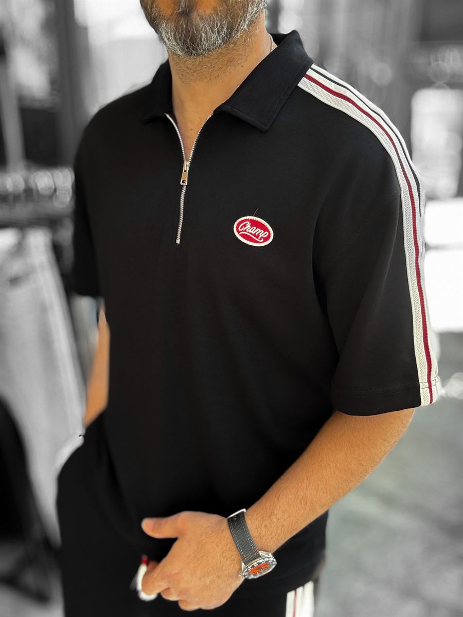 Black Champ Half-Zip T-Shirt RES-1080