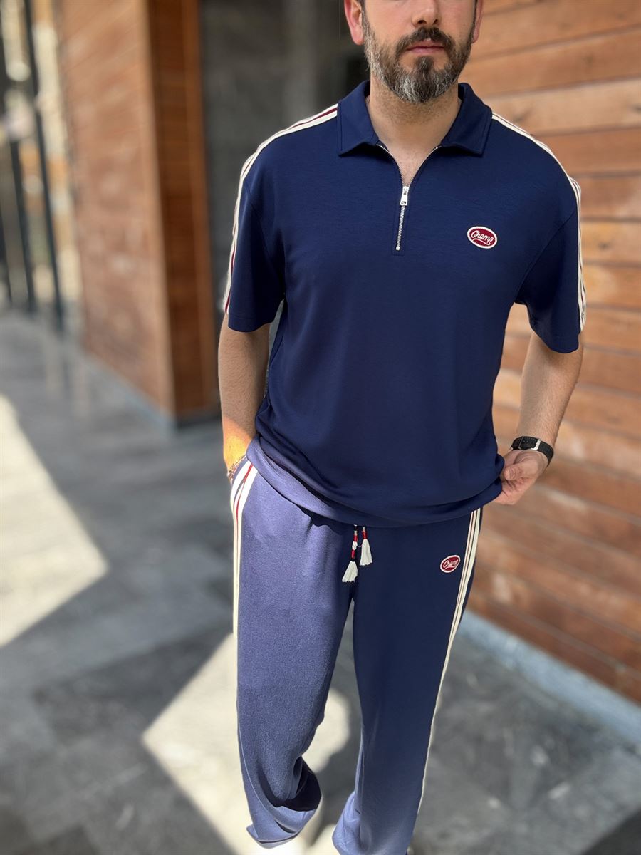Navy Blue Champ Half-Zip T-Shirt RES-1080
