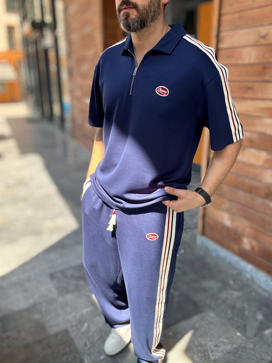 Navy Blue Champ Half-Zip T-Shirt RES-1080
